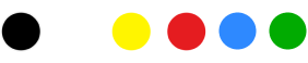 colores negro,blanco,amarillo,rojo,azul y verde